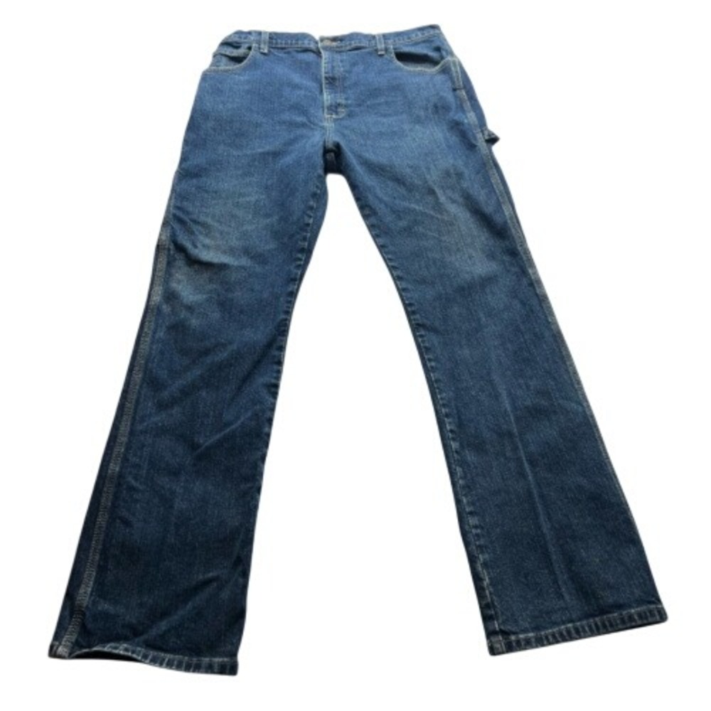 Mens Genuine DICKIES Carpenter Denim Blue Jeans Medium Wash Size 36x32 Workwear
